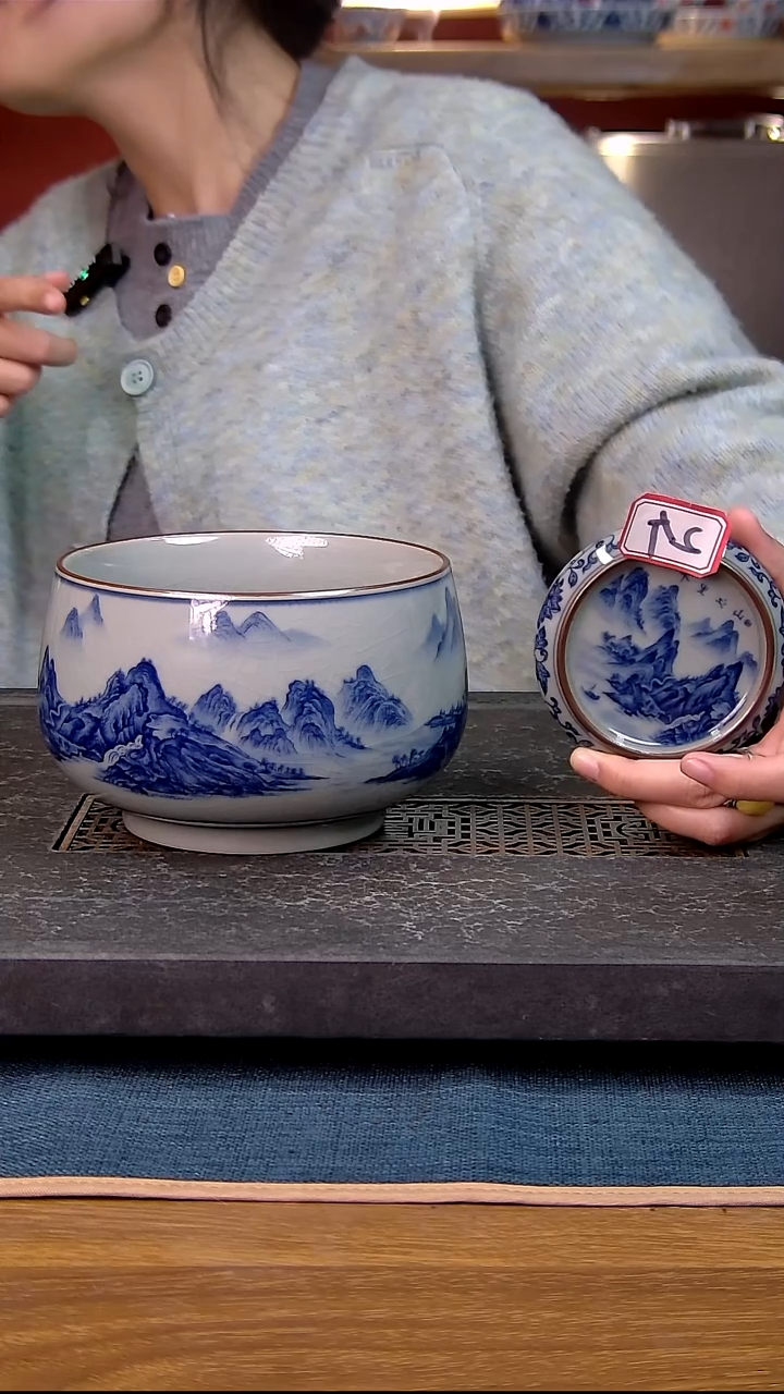 上***缝简装家用款3件套 老陶泥开片纹陶瓷茶具