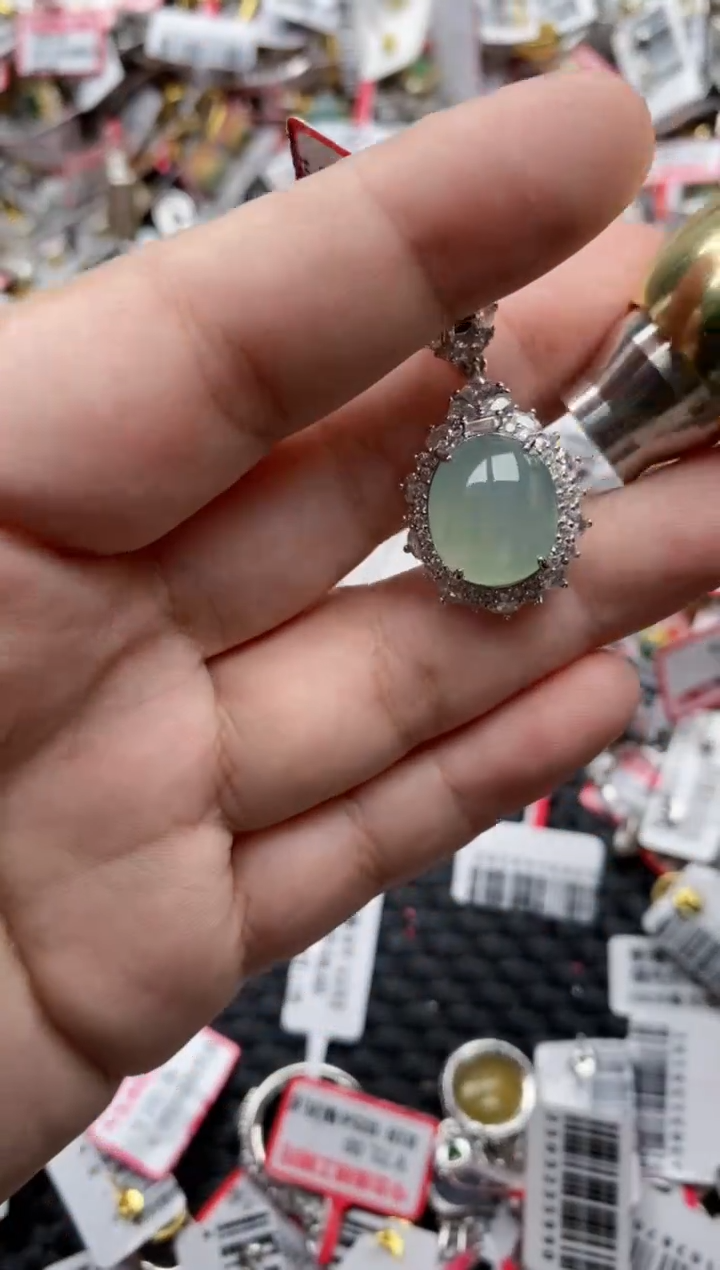 【闪购商品】翡翠戒指银S925镶嵌55555---1