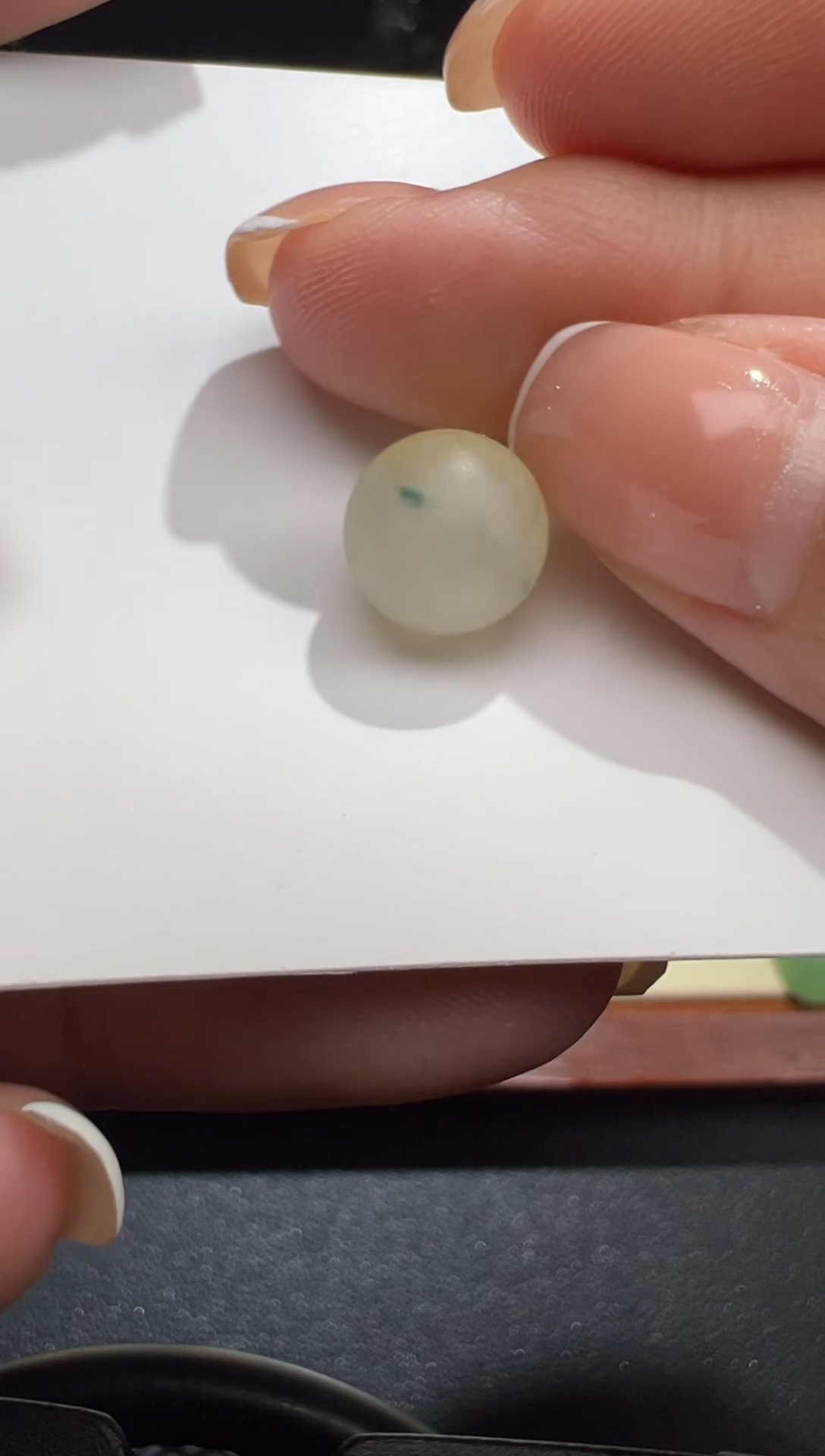 定制翡翠未镶嵌冰黄单珠卡10.7