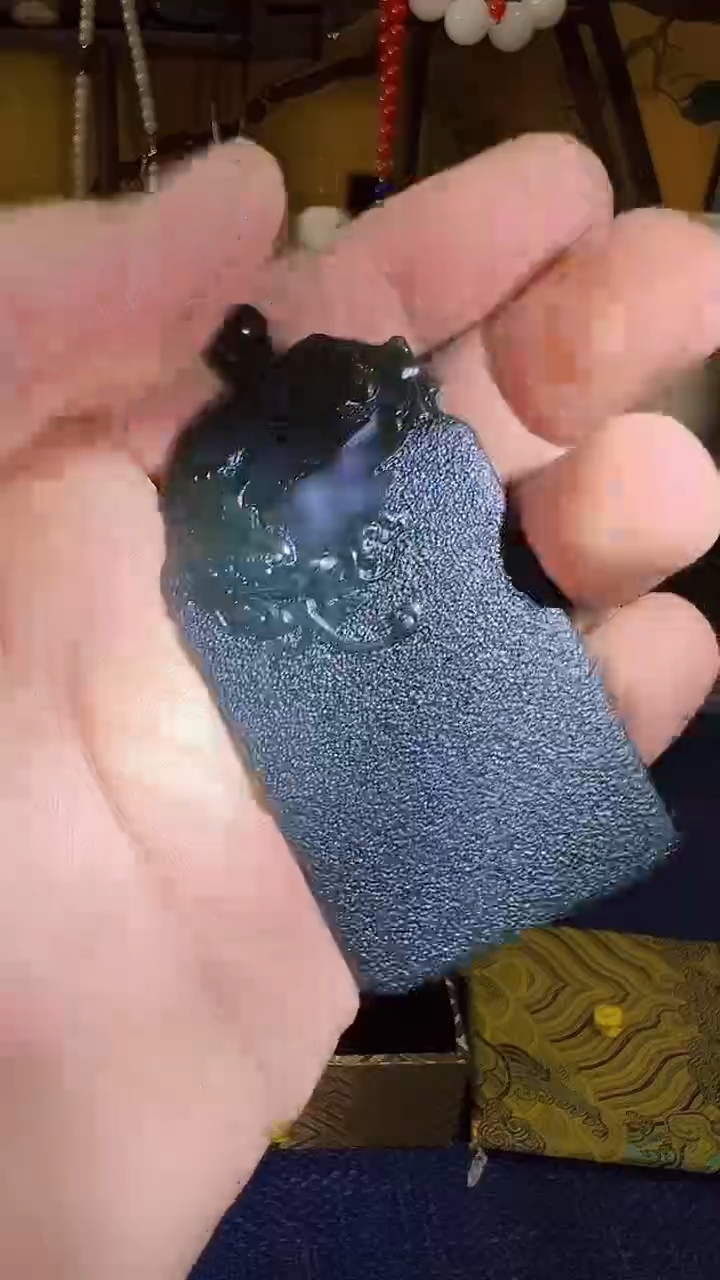 【闪购商品】和田玉（碧玉）挂件未镶嵌碧玉 无事牌 （飞铃文玩）