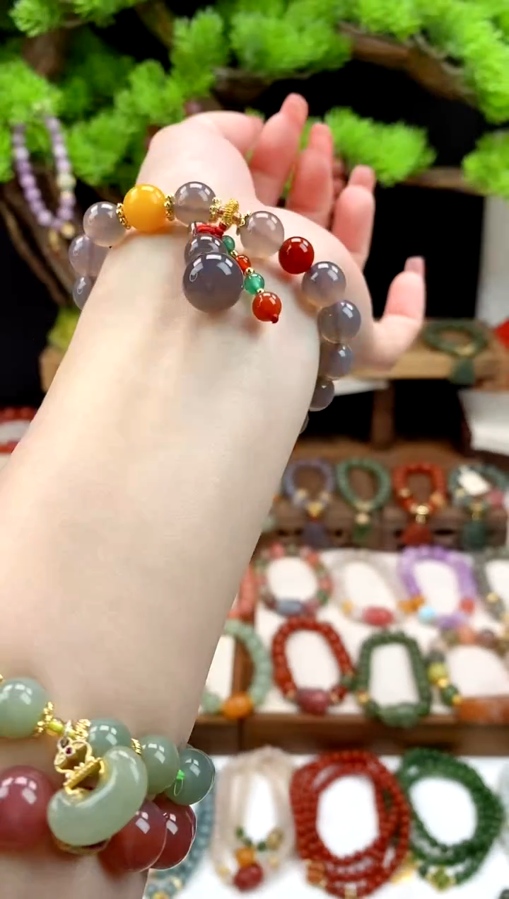 【闪购商品】玛瑙手饰未镶嵌烟紫葫芦