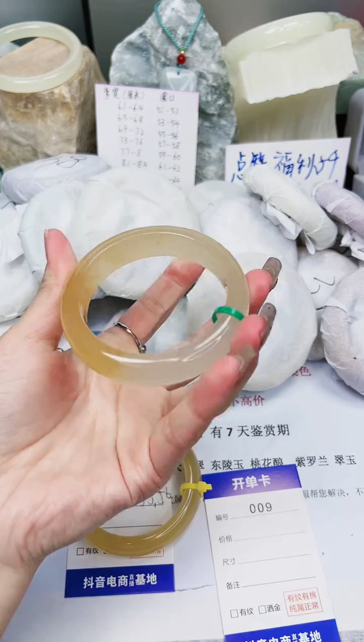 【闪购商品】石英质玉手镯未镶嵌9-财气镯-圈口54
