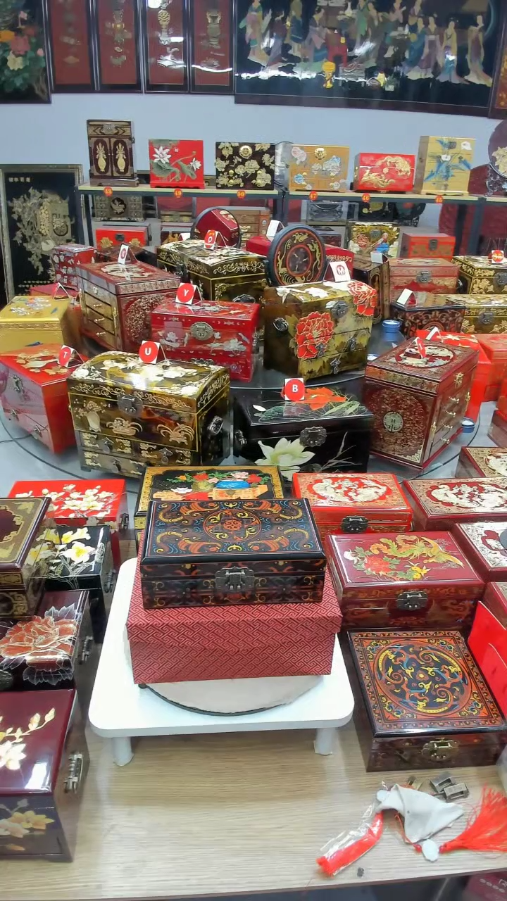 【闪购商品】23黑底手推漆双层宫廷汉文收藏款