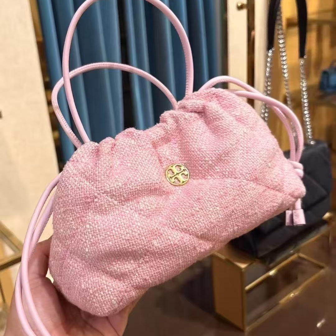 Tory Burch/汤丽柏琦小号粉色垃圾袋斜挎包197865373483 20-14