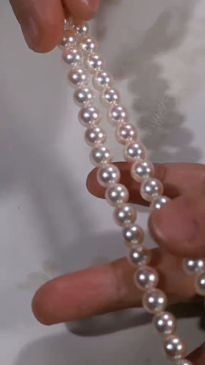 项链银S925镶嵌海水珍珠akoya全珠项链（多样性发其一）