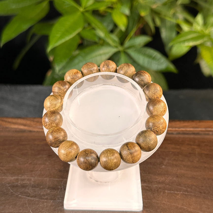 ZYCX-001 沉香文莱1.2圆珠单圈14.6g 约：12mm*17颗