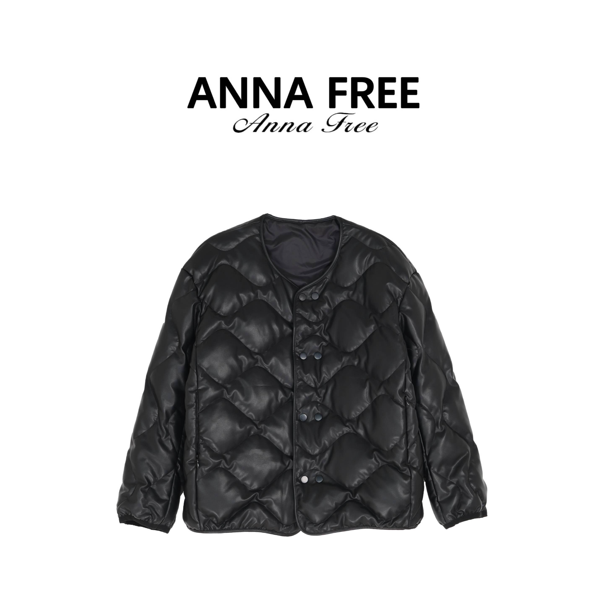 ANNA FREE 秋冬菱格保暖90白鸭绒时尚经典外套羽绒服ZCE251090