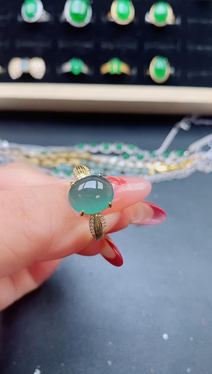 【闪购商品】翡翠戒指银S925镶嵌321321