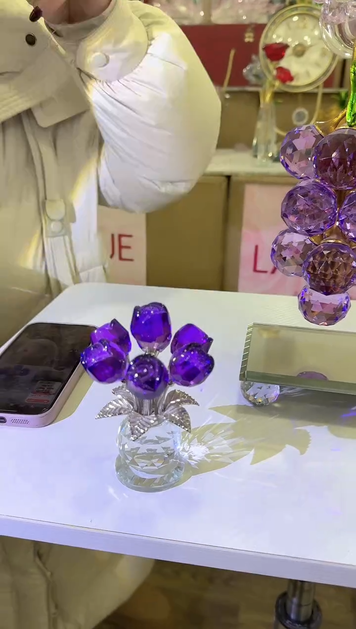【闪购商品】无铅玻璃美全花器-g-早33 小玫瑰