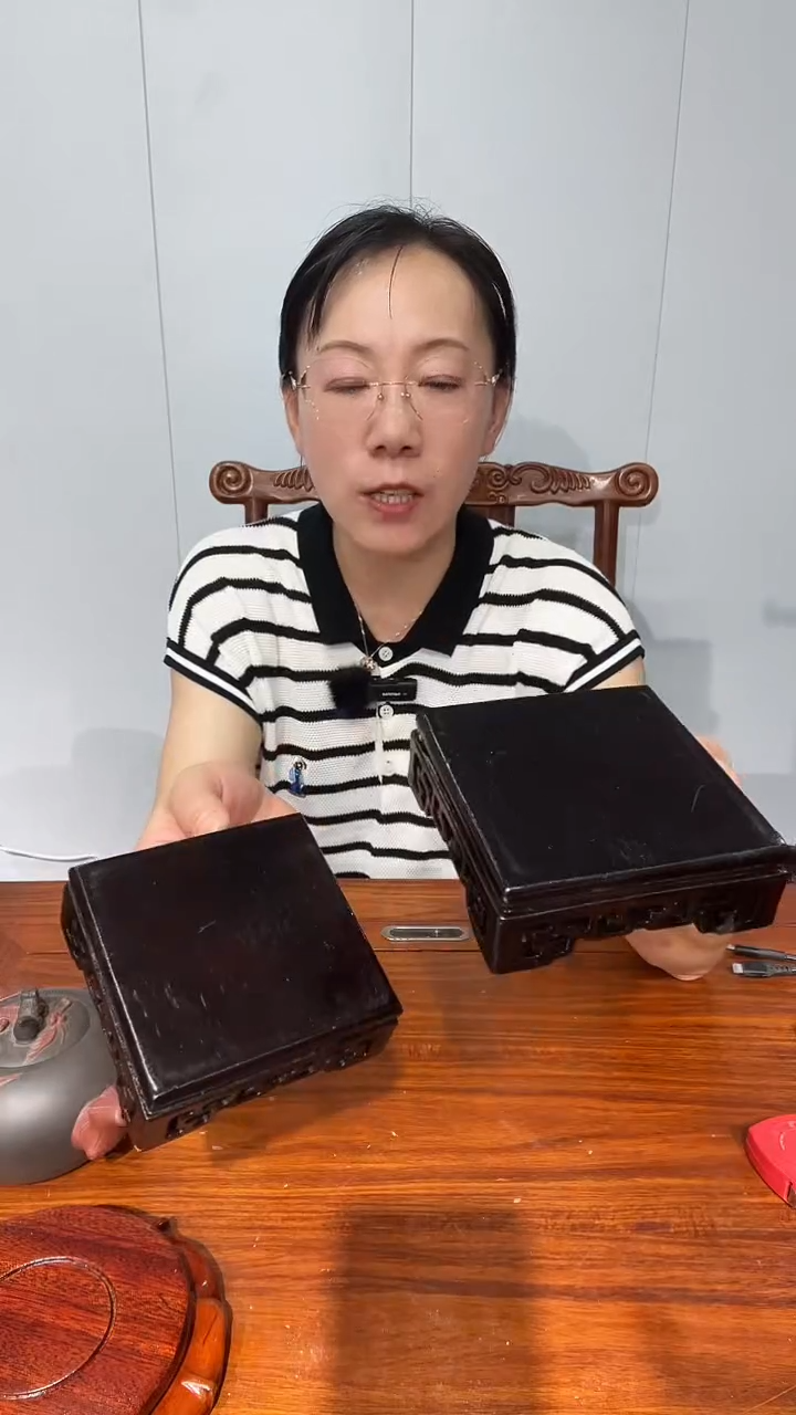 木买一送一非花细花底座黑10*10*3.6
