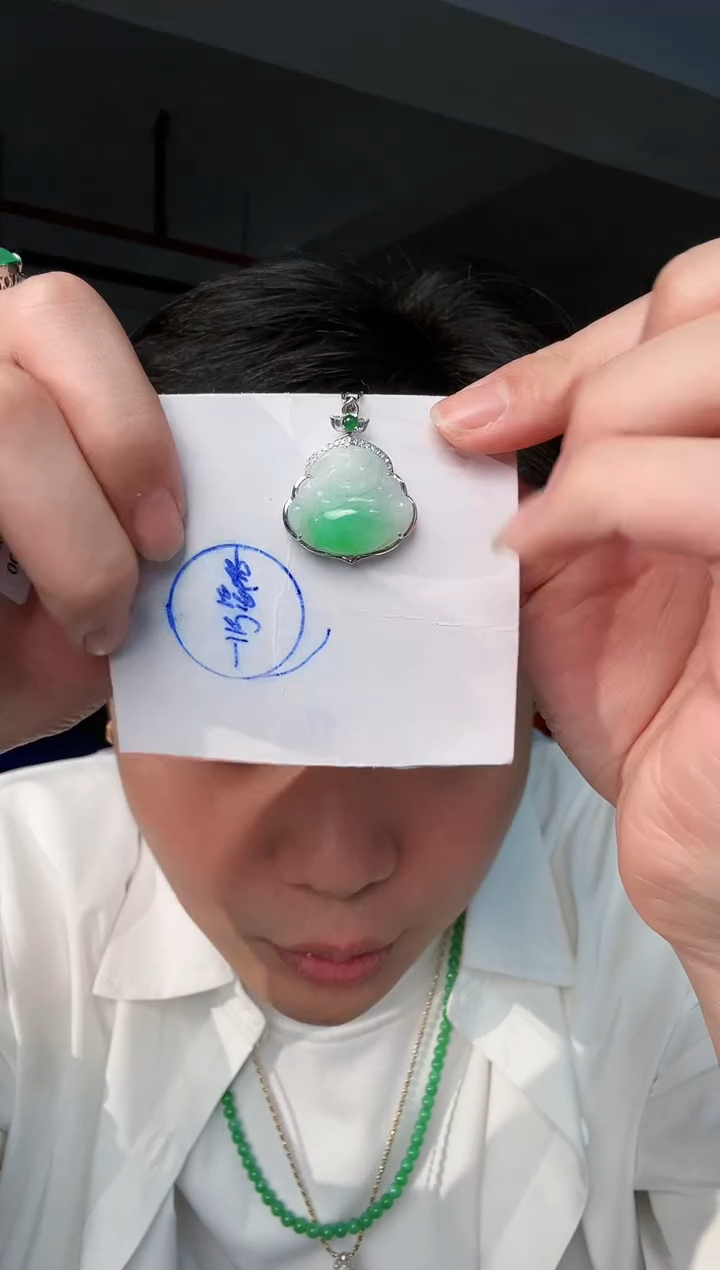 【闪购商品】翡翠颈饰18K金镶嵌 缅料A货翡翠/支持复检/一件