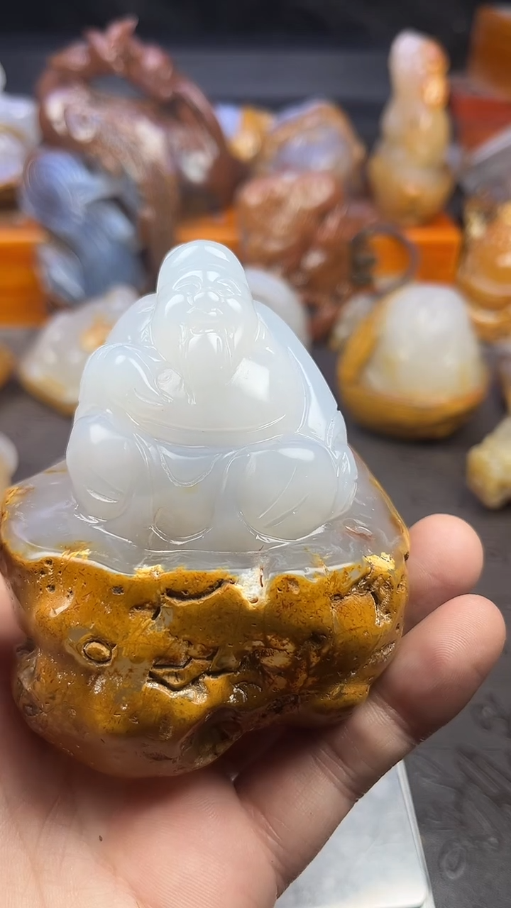 【闪购商品】玛瑙/玉髓摆件未镶嵌1