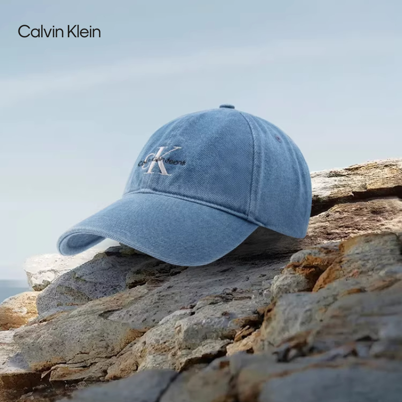 CK Jeans25年男女同款刺绣复古纯棉运动鸭舌帽棒球帽礼物