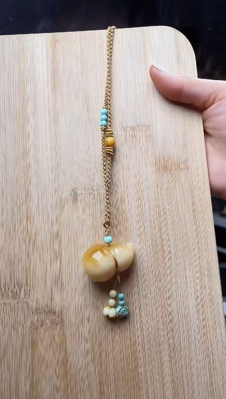 【闪购商品】蜜蜡颈饰未镶嵌葫芦项链