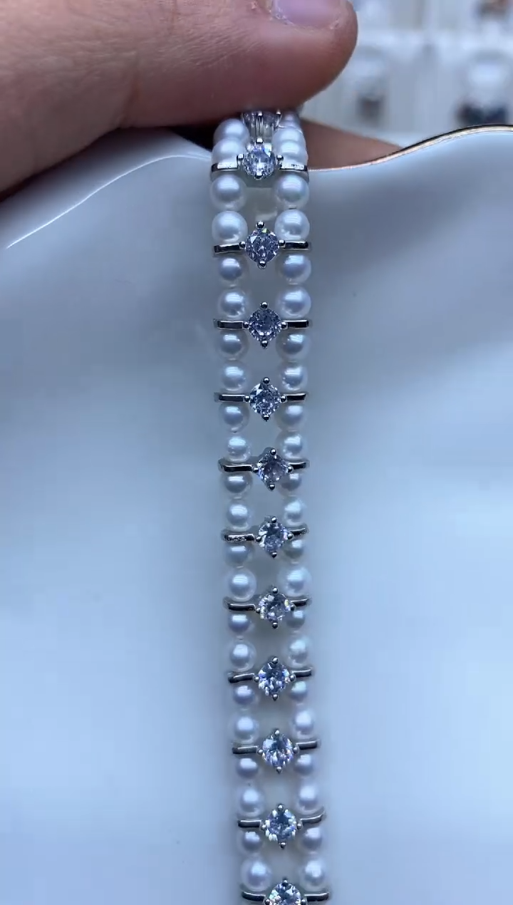 未镶嵌手绳淡水珍珠手链多样性发其一