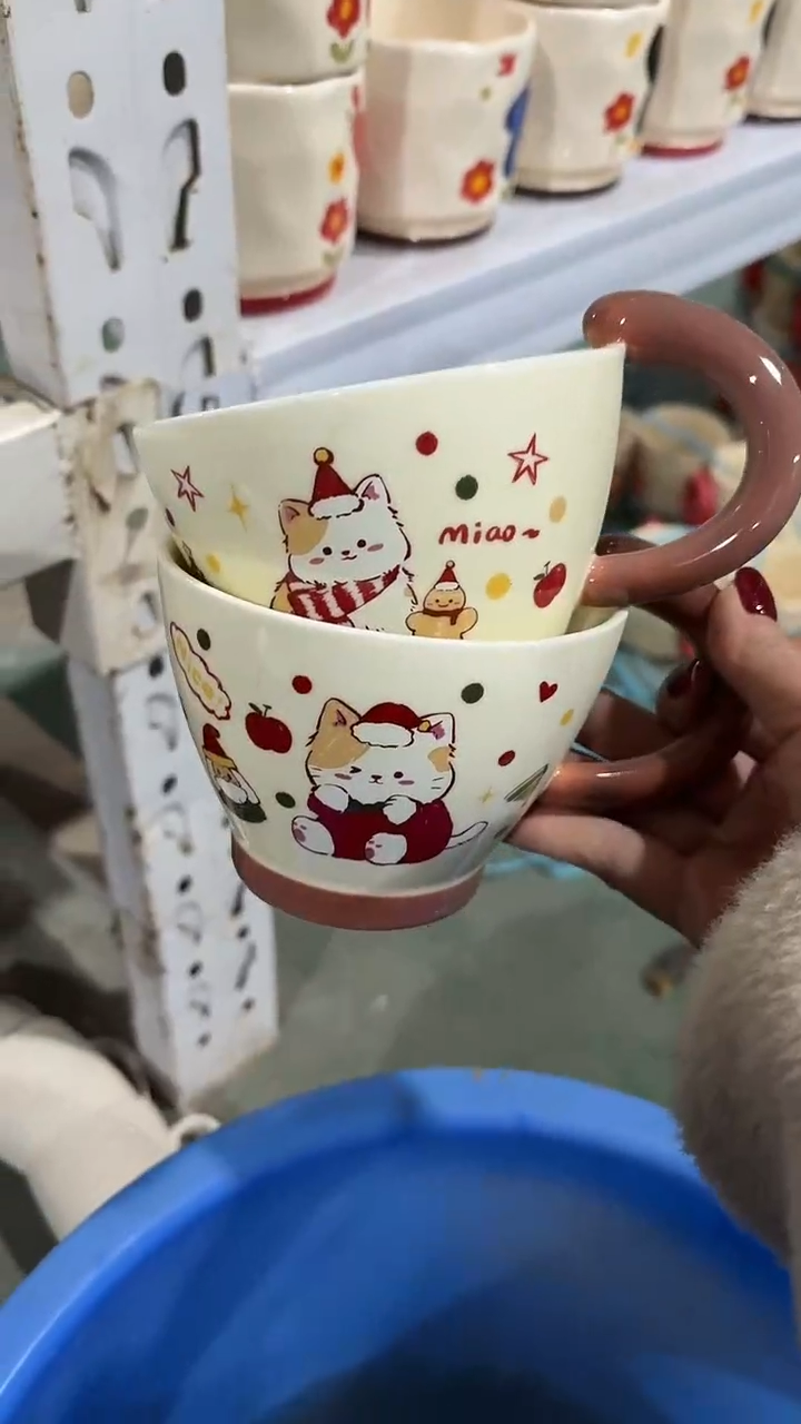 陶瓷手柄款家湖高温陶瓷杯 微瑕