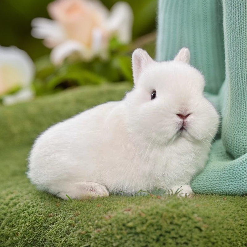 双血侏儒兔子活体小型迷你海棠凤眼西施茶杯兔长不大宠物垂耳兔子
