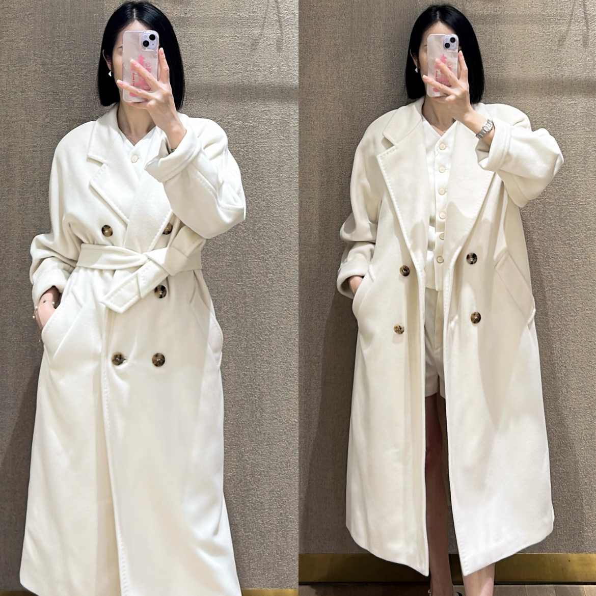 99新 MaxMara 有奢友得严选丨MaxMara白色101801秋冬大衣00549