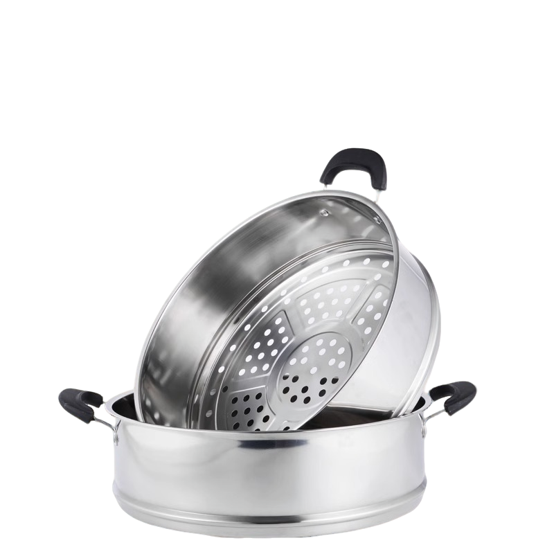 宏速电蒸锅蒸格 配件蒸格201不锈钢加层防烫手柄大容量特大号蒸格
