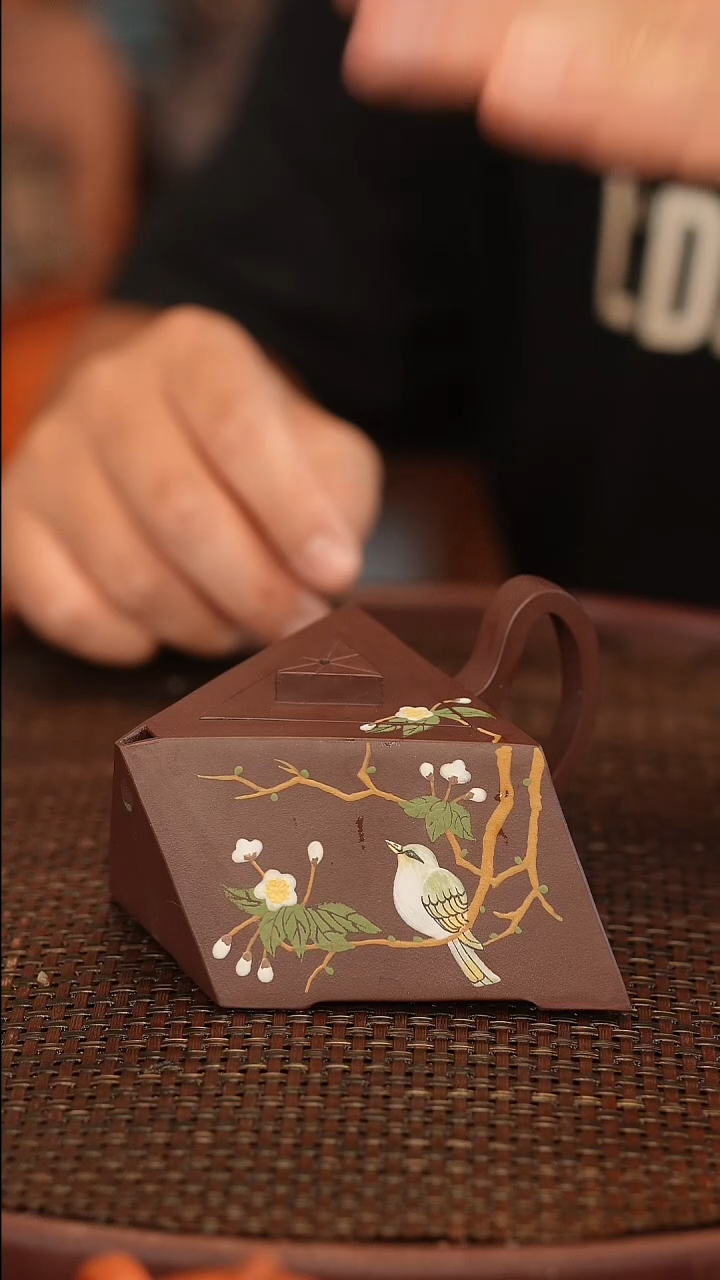 茶壶紫砂全手工方壶紫泥180毫升