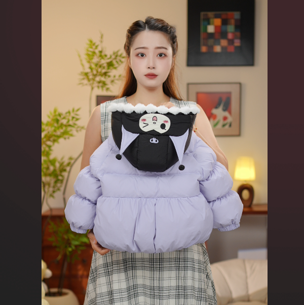 【YN童品】白鸭绒羽绒服女宝上衣库洛米休闲风女保暖拉链公主风宽松