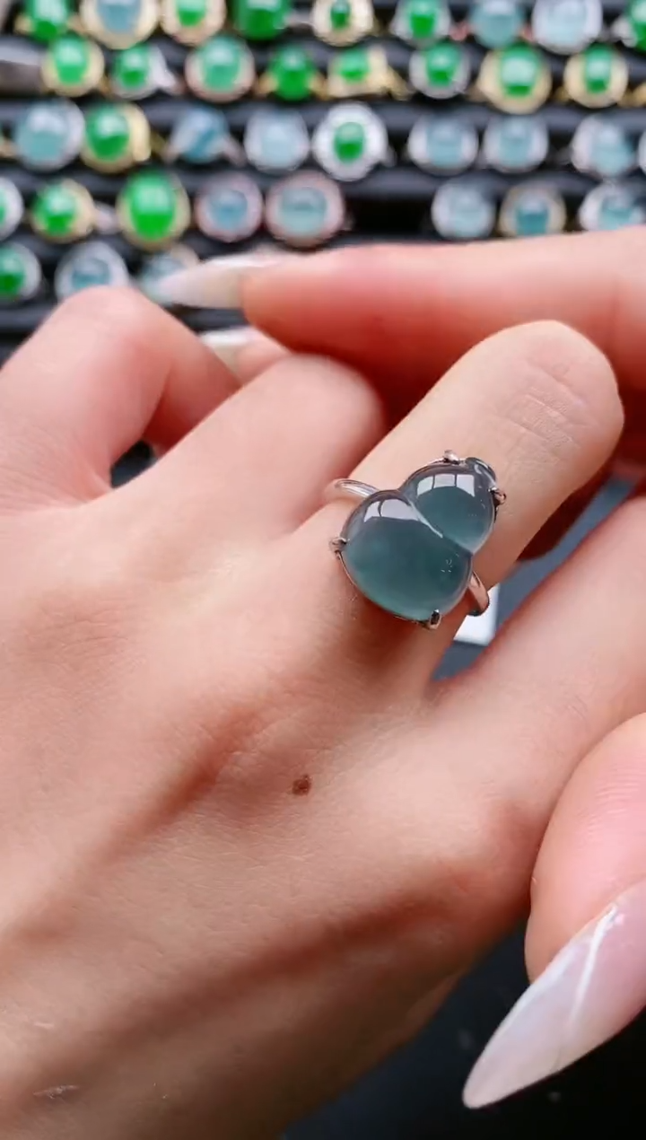 【闪购商品】翡翠戒指银S925镶嵌111111111