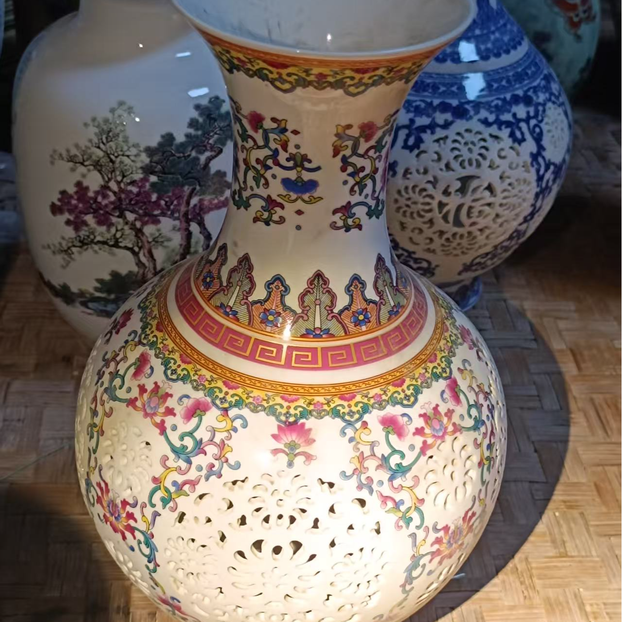 瓷器摆件宋瓷青花瓷珐琅彩仿古物件通用链接一物一拍请截好图备注