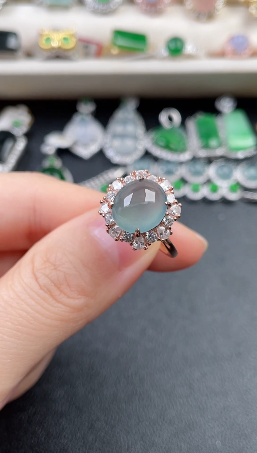 银S925镶嵌戒指翡翠118