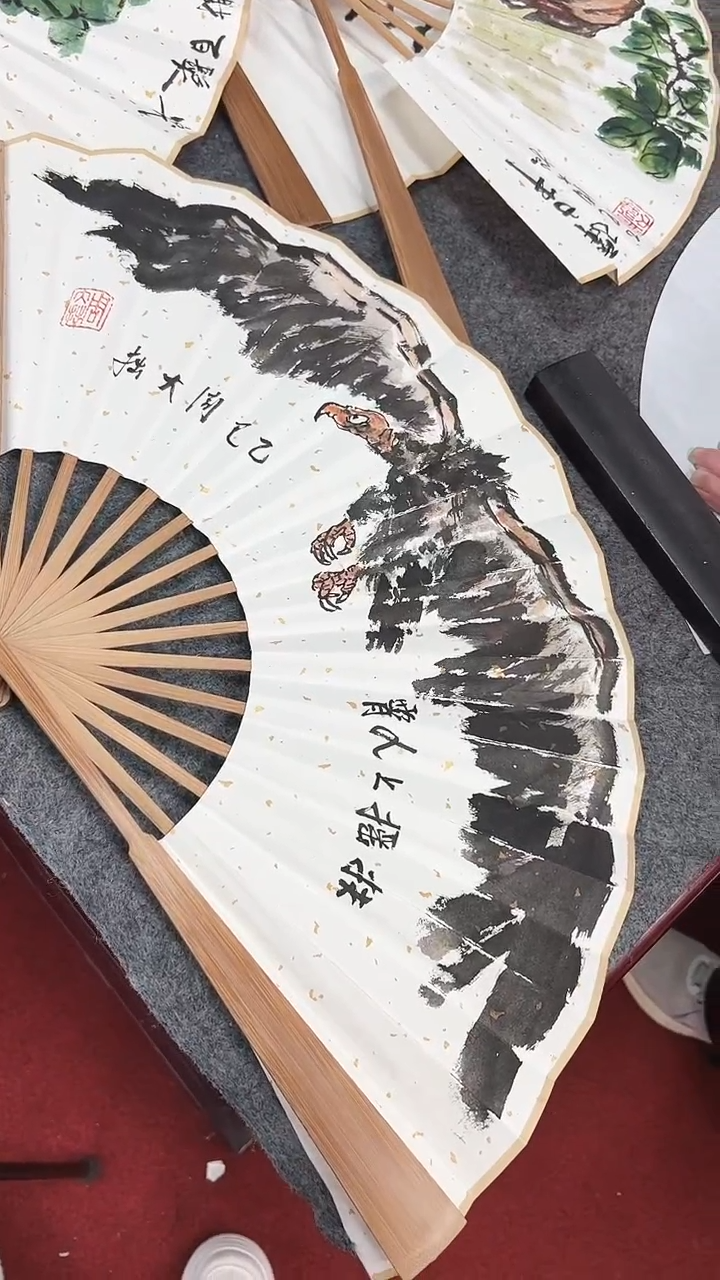 国画周大拙/国画/扇子