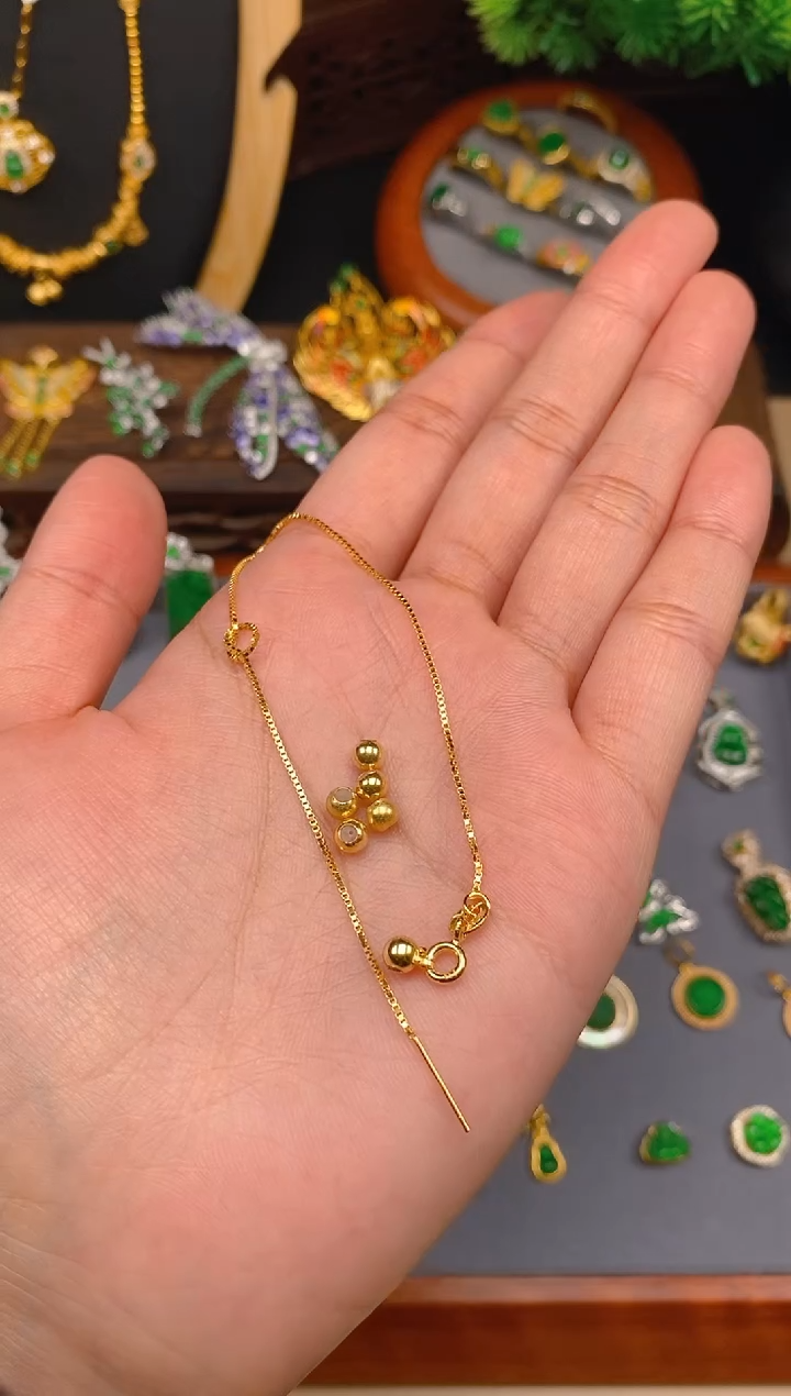 【闪购商品】翡翠吊坠(不含链)银S925镶嵌针式手链（配五颗定位珠）