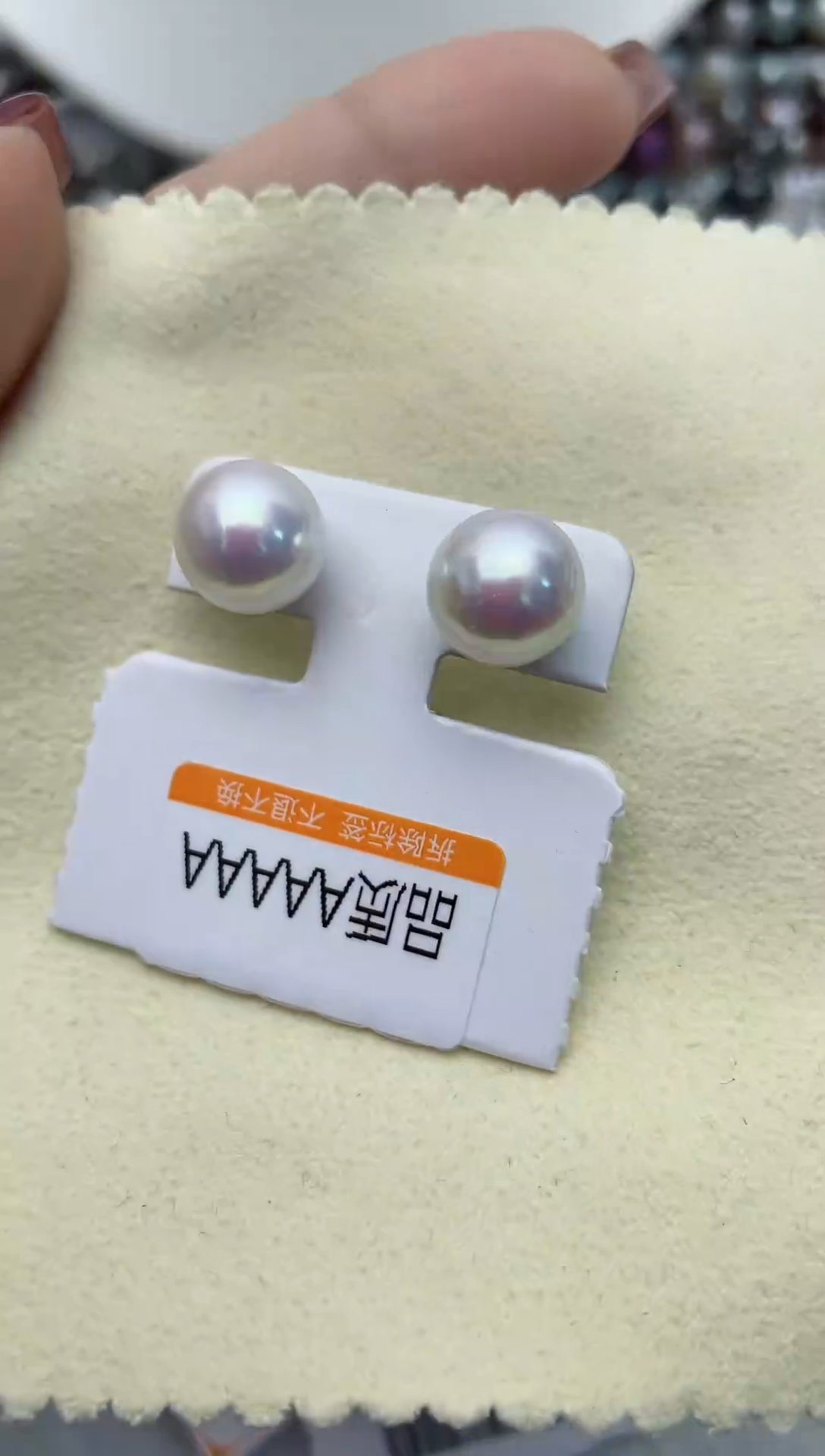 【闪购商品】淡水珍珠耳饰18K金镶嵌W26