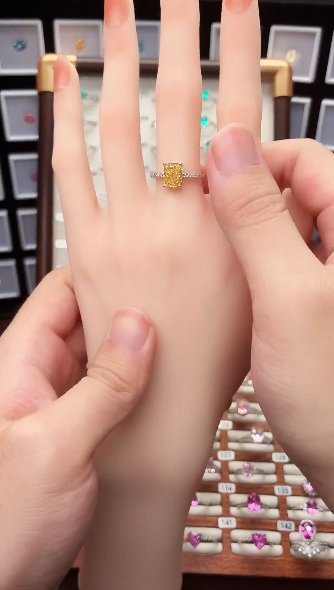 戒指彩色蓝宝石银S925镶嵌11111