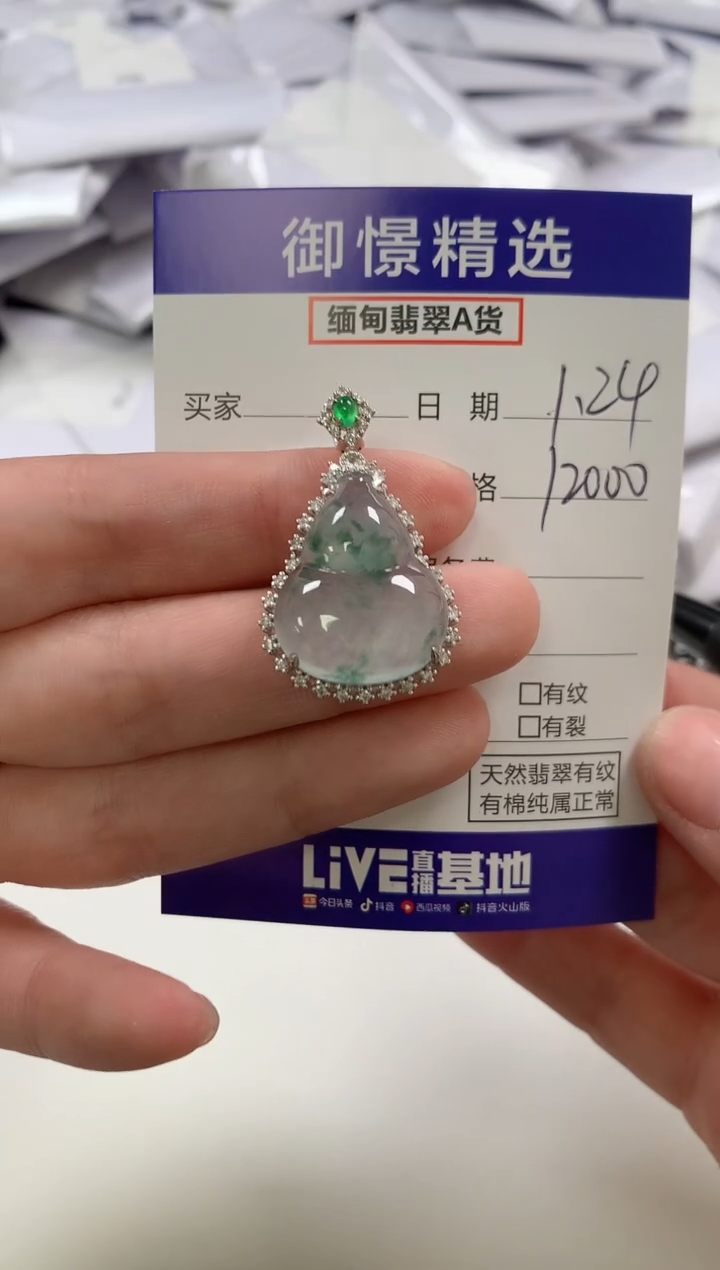 【闪购商品】翡翠颈饰18K金镶嵌76         