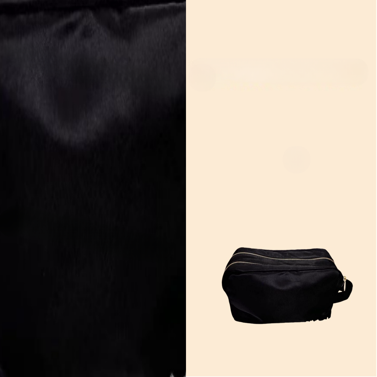 (全新未使用）黑色布布化妆包！A122!带礼盒！化妆包！