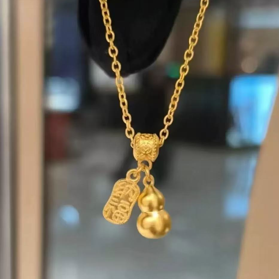 项链 黄色纳福葫芦项链 A63 （2号店）