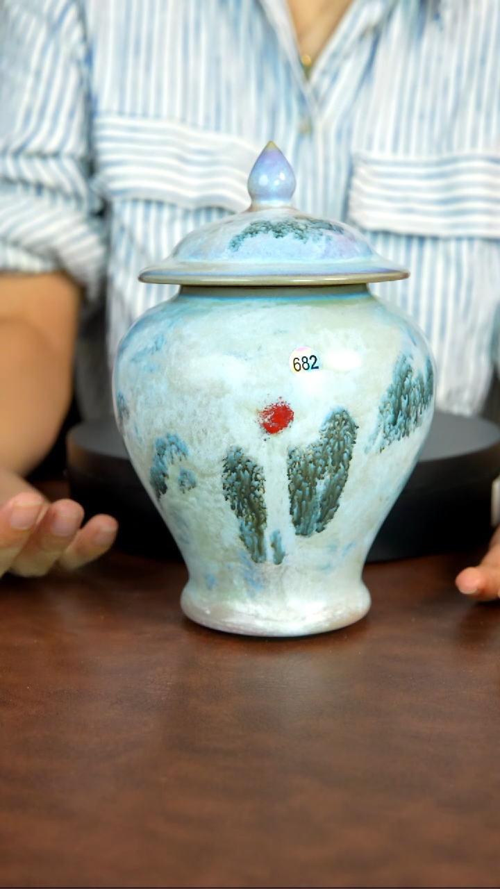 682号/无礼盒原矿原产地钧瓷茶叶罐