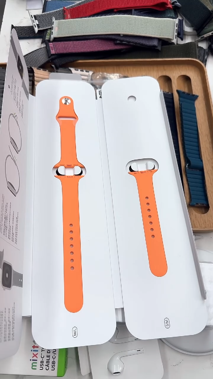 准新品小表盘 鲜橙色硅胶 