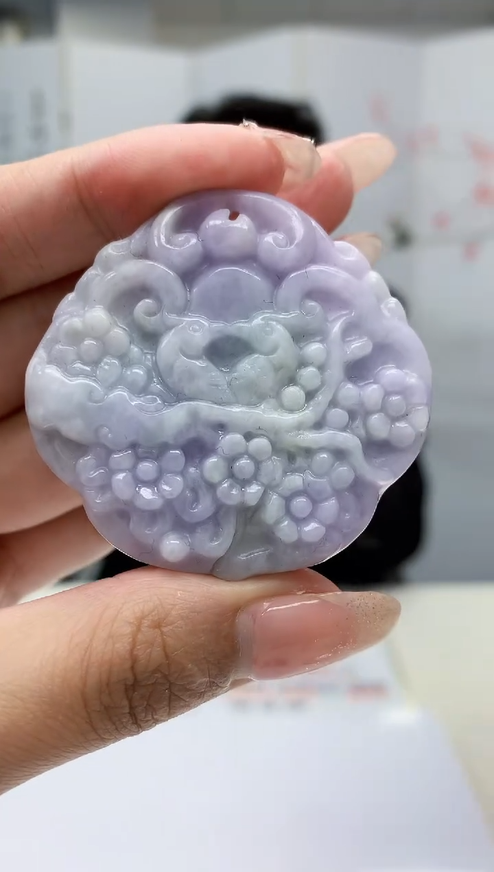 【闪购商品】定制翡翠未镶嵌5155MM-毛货挂件16