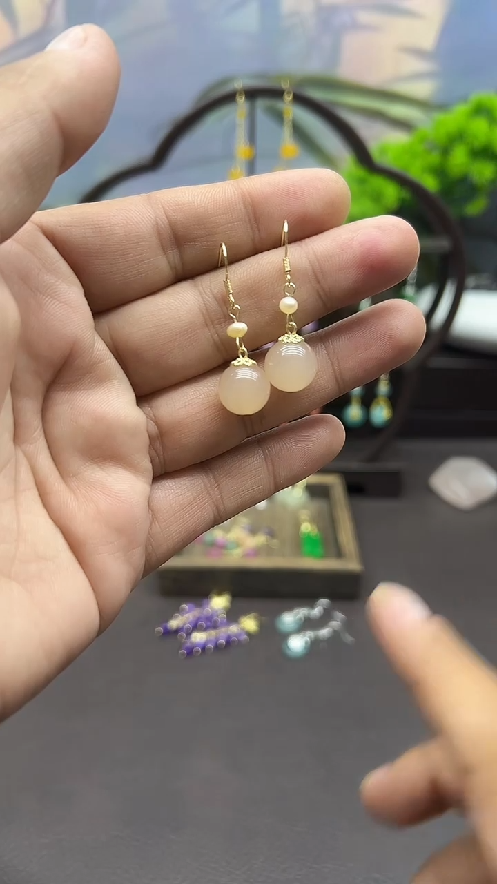 未镶嵌耳饰玛瑙/玉髓023