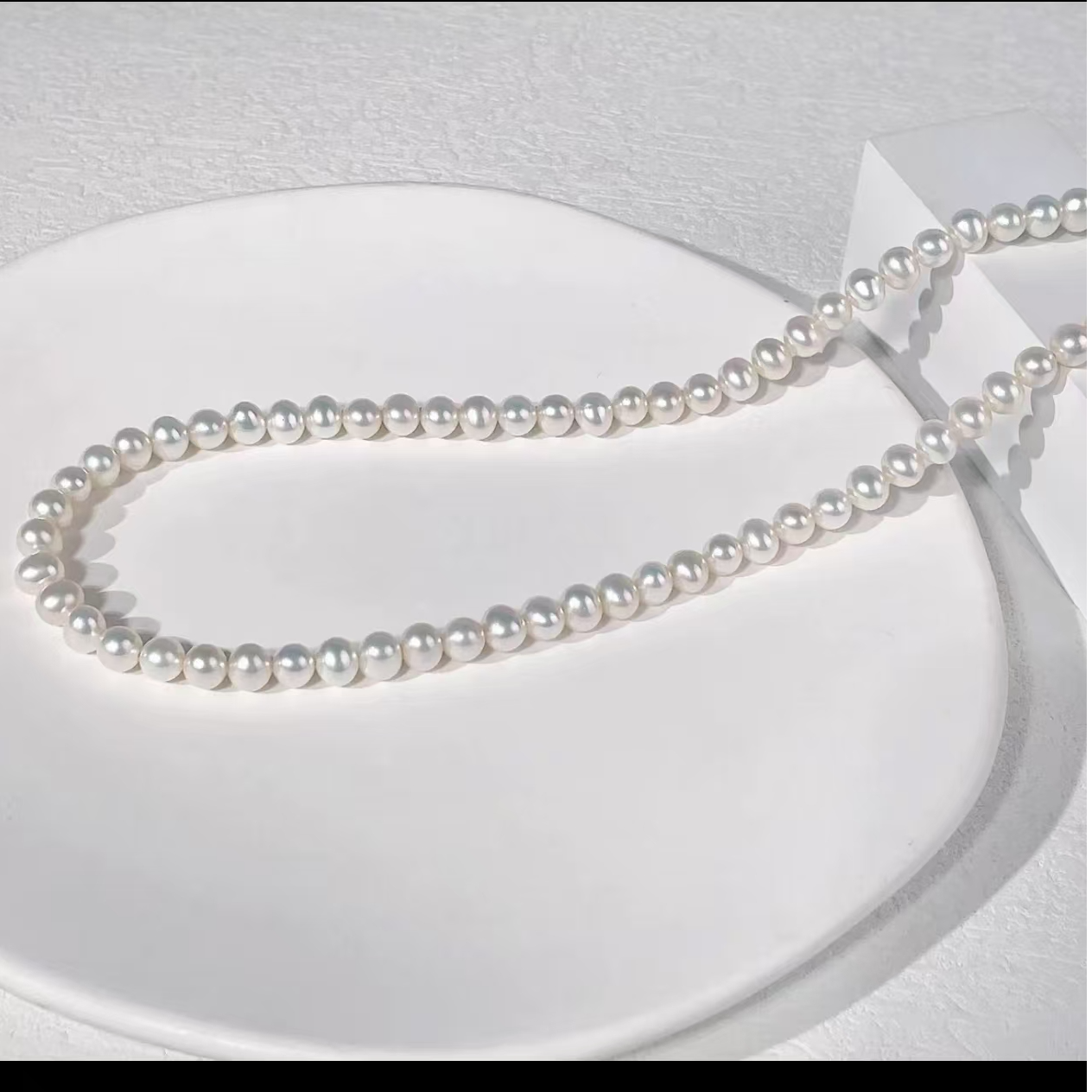 7-8mm天然淡水珍珠项链  精致百搭款