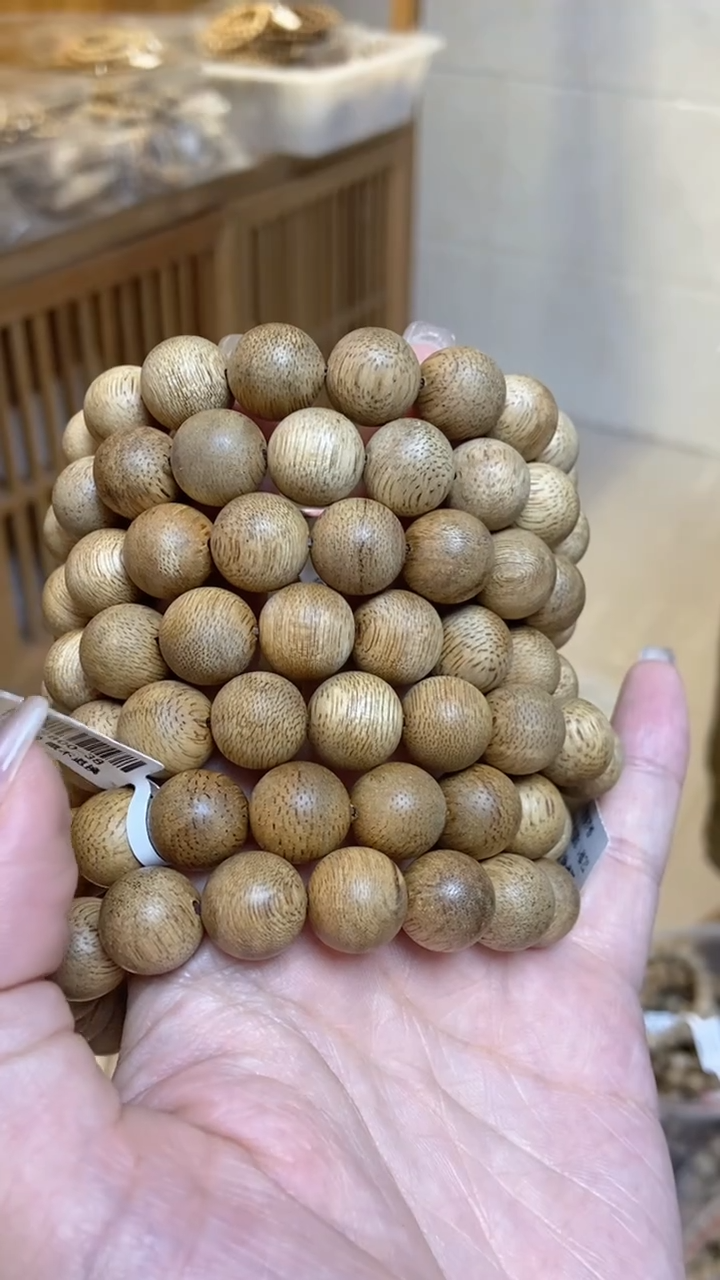 手串沉香菩萨棋圆珠单圈1.3微瑕多样性发其一