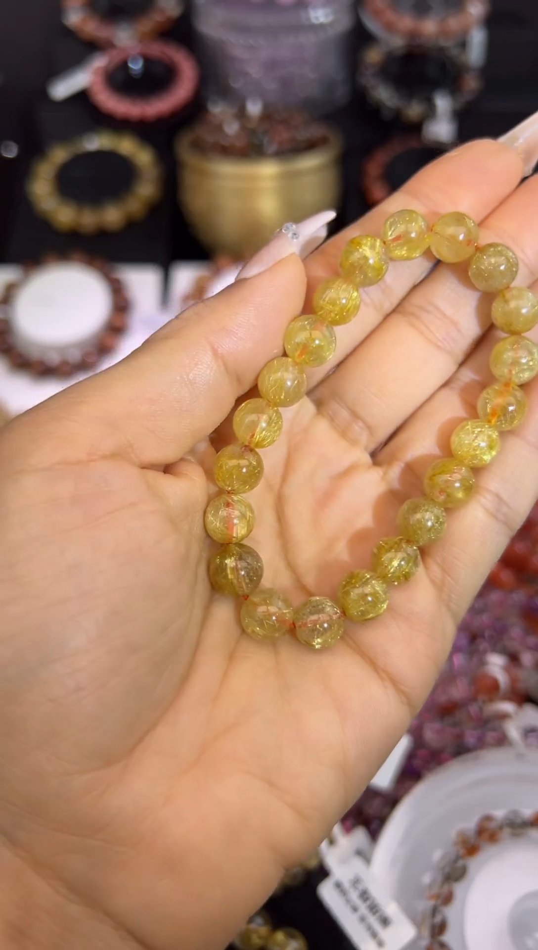 未镶嵌手串水晶金发晶8.8mm