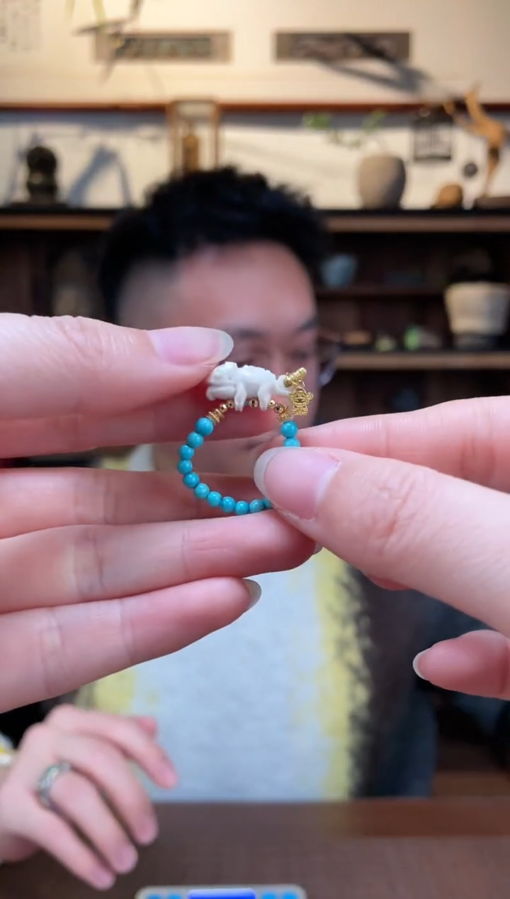 【闪购商品】绿松石戒指18K金镶嵌18K金松石戒指YZG