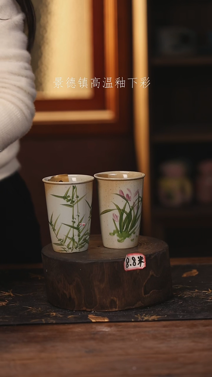 陶瓷景德镇高温釉下手绘陶瓷