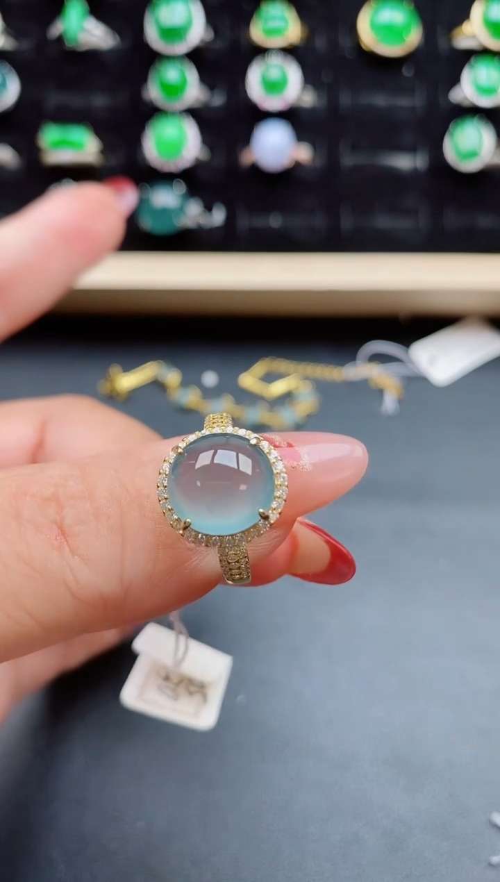 【闪购商品】翡翠戒指银S925镶嵌321321