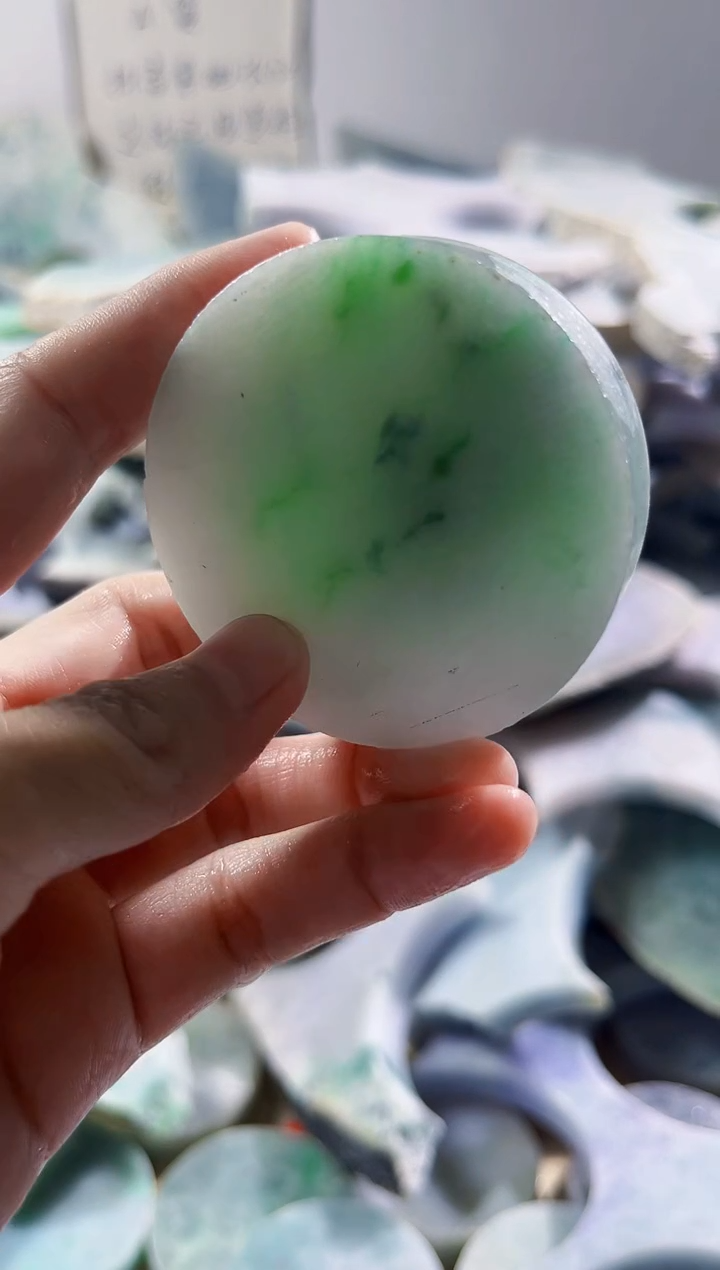 翡翠裸石缅甸翡翠A货柠3616