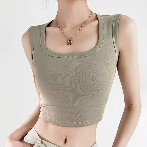 16新款纯欲甜辣设计感褶皱吊带背心女带胸垫内搭外穿99