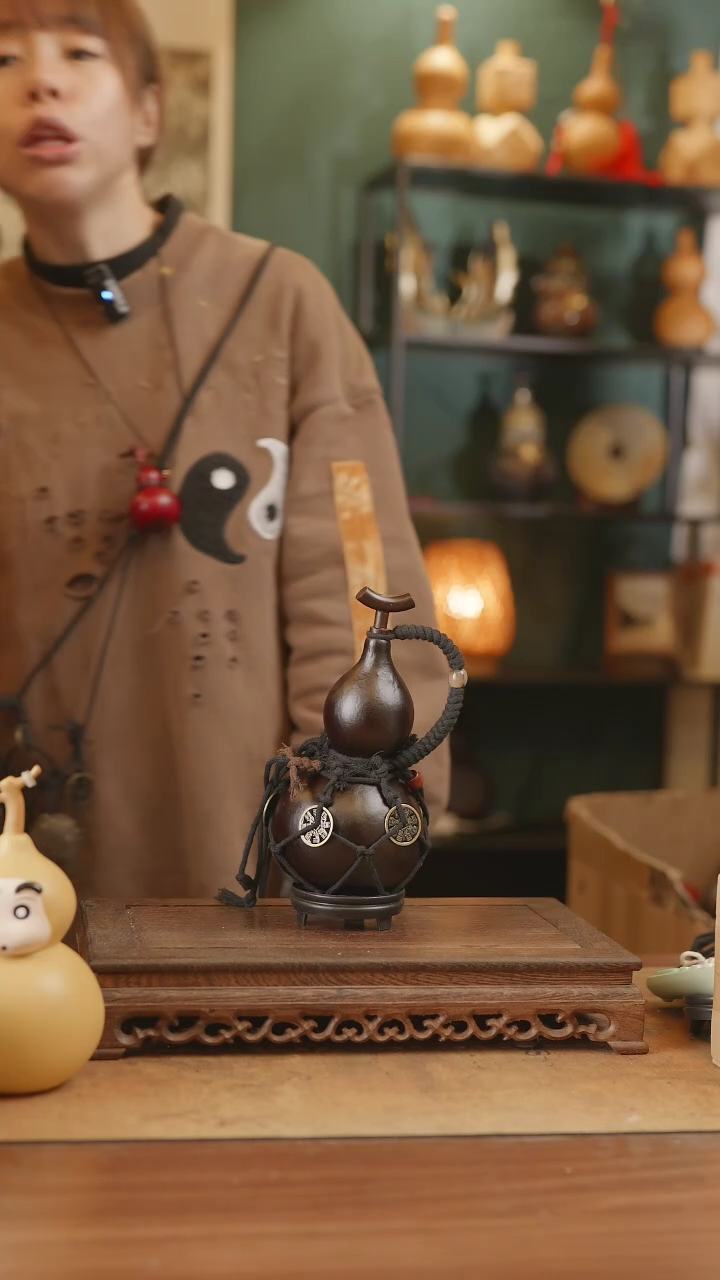 【闪购商品】290号精品天然大漆工艺防渗内胆酒葫芦~