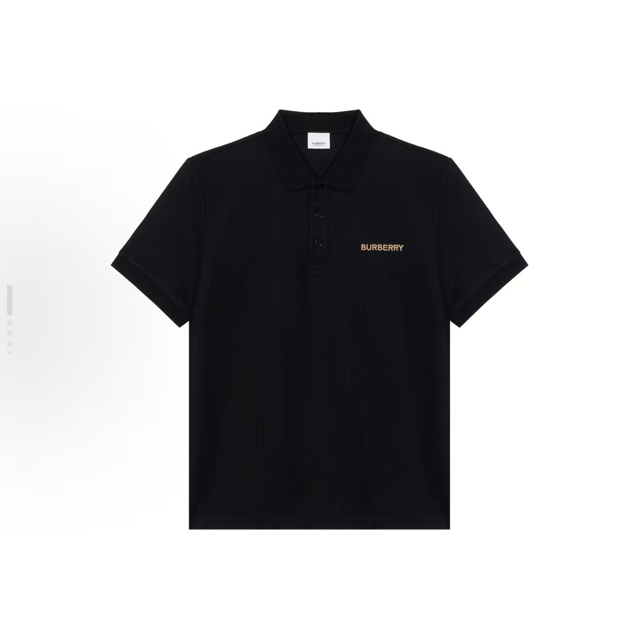 Burberry博柏利 SS24 Logo字母刺绣短袖Polo衫 男款 黑色 件