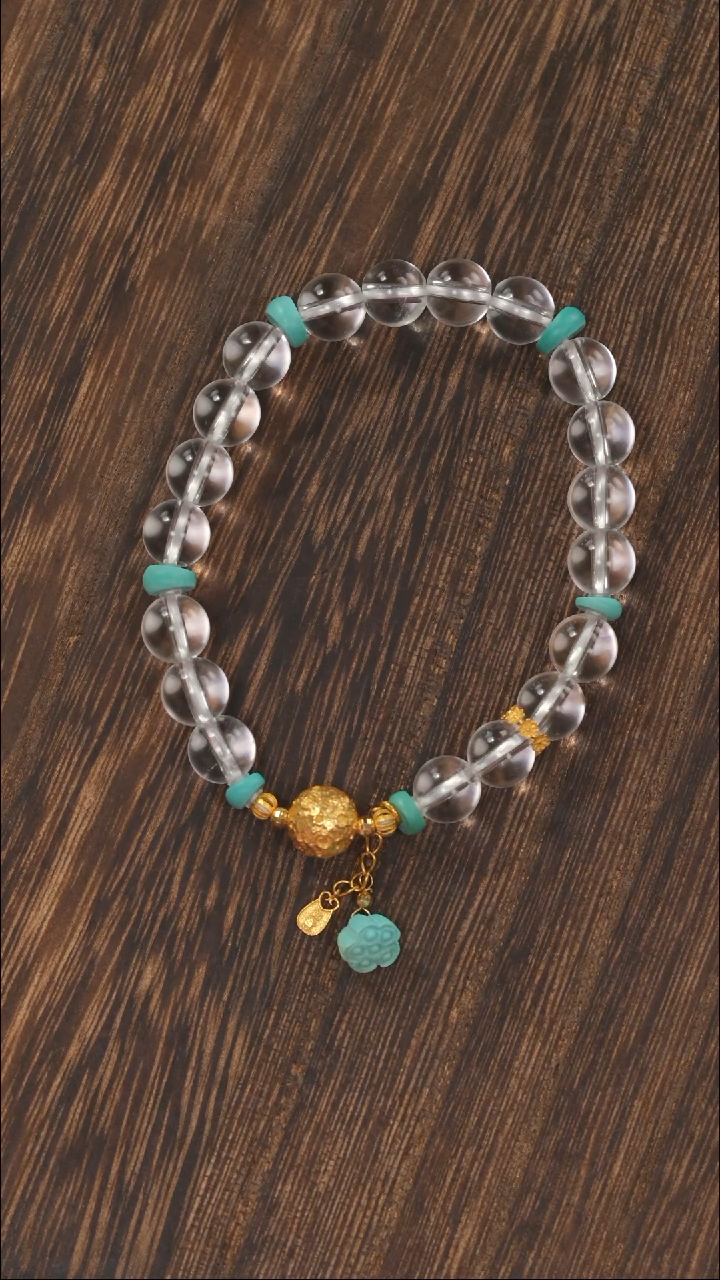 【闪购商品】绿松石手链18K金镶嵌1